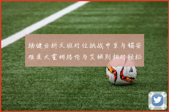 杨健分析文班对位挑战申京与锡安难度大霍姆格伦与艾顿则相对轻松