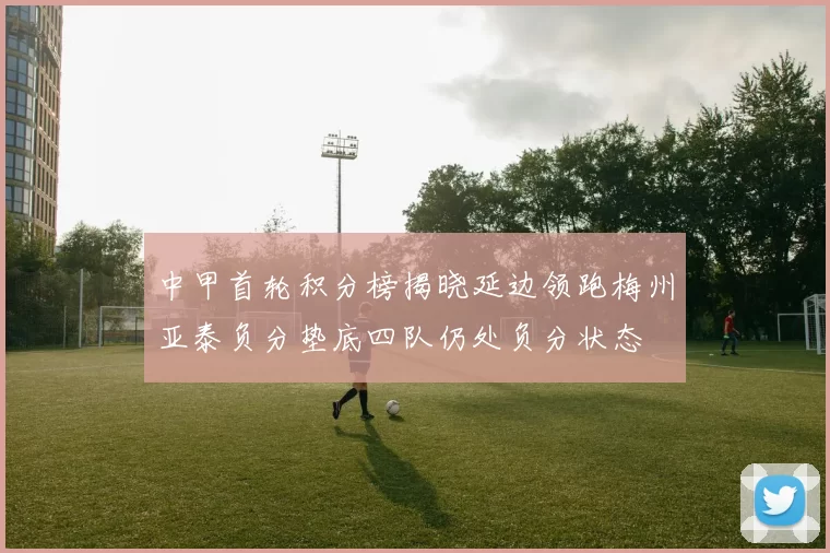 中甲首轮积分榜揭晓延边领跑梅州亚泰负分垫底四队仍处负分状态